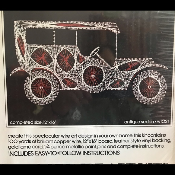 Circa 1974 Open Door Antique Car Wire Design Kit. One of a Kind. - Picture 3 of 8